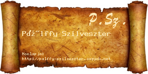 Pálffy Szilveszter névjegykártya